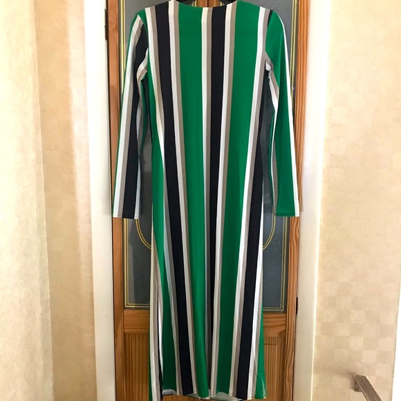 Zara, Long Striped Tie Front Dress, Size S - Picture 5 of 6